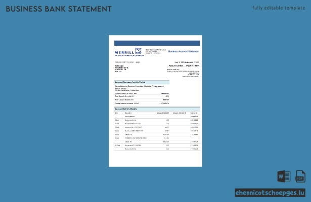 Beispiel eines Kontoauszugs der Merrill Bank (Word- und PDF-Datei)